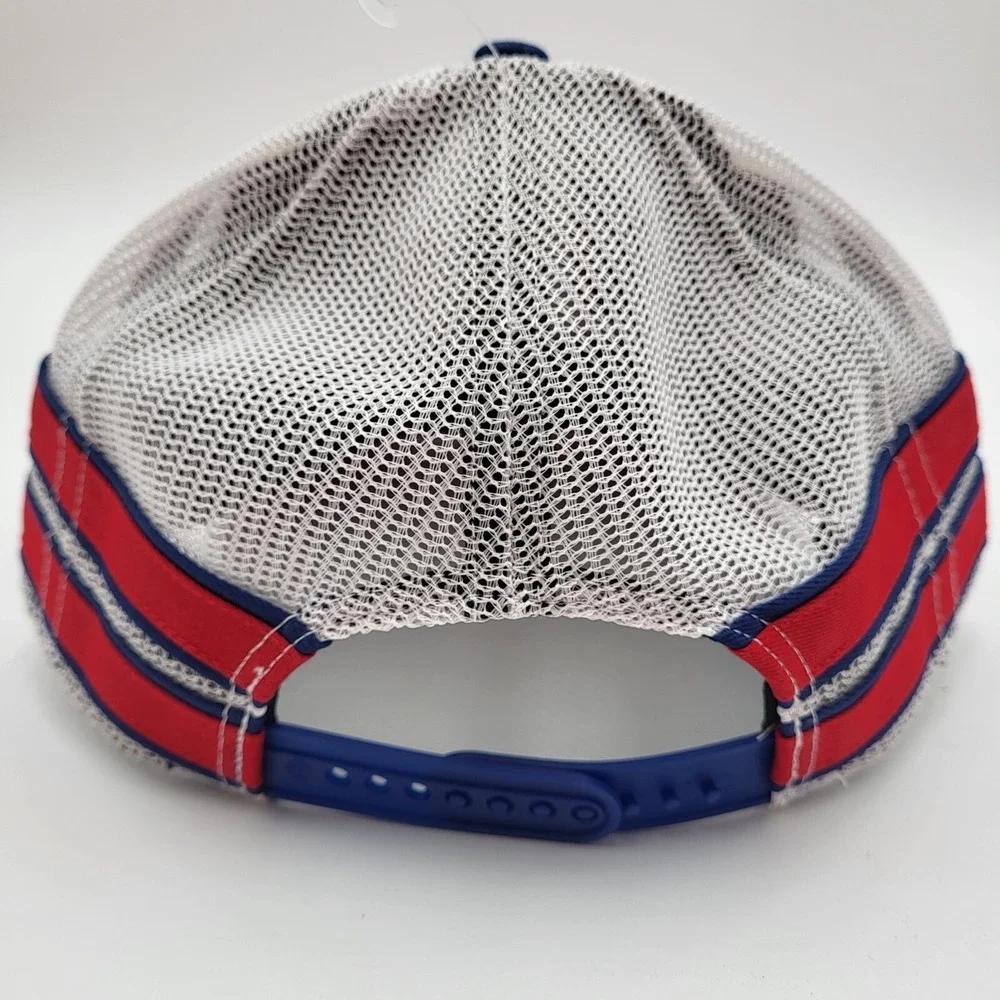 Kansas Jayhawks '47 Adjustable Straight Eight Blue Snapback Trucker Hat‎